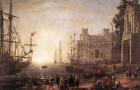 Veduta del porto e Villa Medici - Claude Lorrain Veduta del porto e Villa Medici - Claude Lorrain